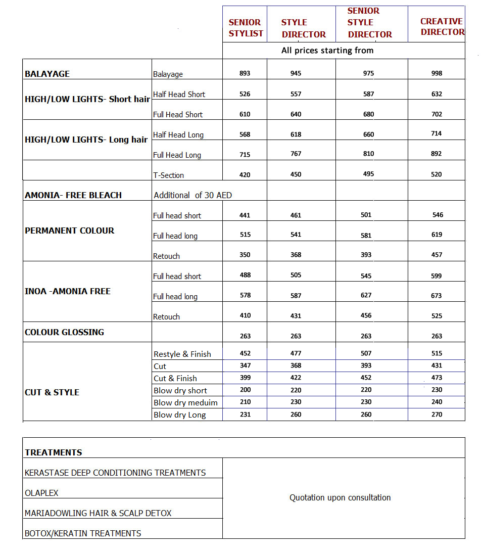 mariadowling_pricelist